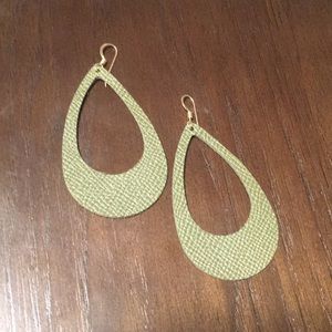 Leather Hoop Earrings